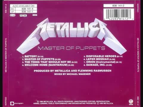 Metallica - Disposable Heroes