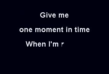 Whitney - One Moment in Time